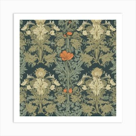 William Morris inspired wallpaper design 1 Art Print