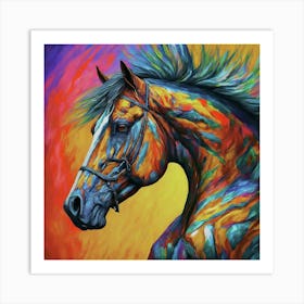 Colorful Horse 3 Art Print