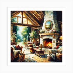 Cabin In The Woods 1 Art Print