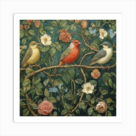 Birds On A Branch Art 14 Art Print