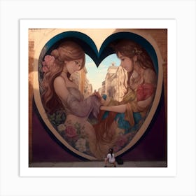 Dreamshaper V7 Draw A Beautiful Mural With An Attractive Back 0 Art Print