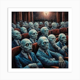 Zombies In The Auditorium Art Print