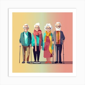 Old People 6 Art Print