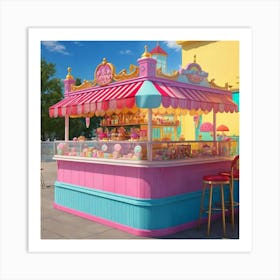 Ice cream shop cabin Art Print