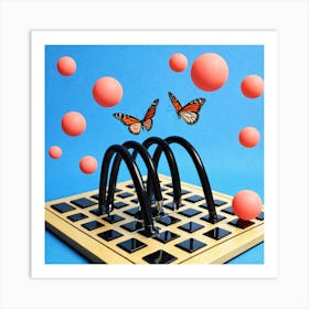 Butterfly Chess Art Print