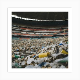 Stadium Full Of Trash 1 Art Print