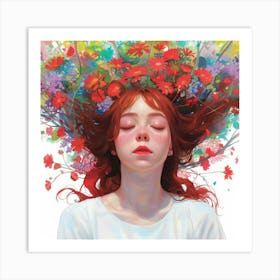 Flower Girl 12 Art Print