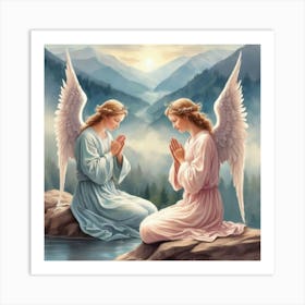 Angels Praying Affiche