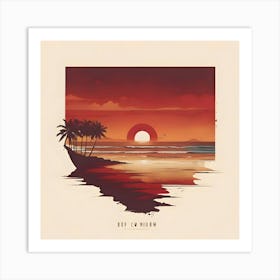 Sunset On The Beach Art Print