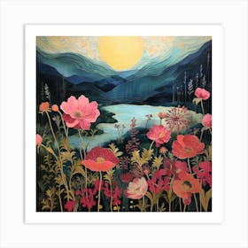 Poppies In The Meadow Art Print