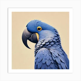 Blue Parrot 5 Art Print