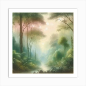 Forest In The Mist Art Print