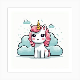 Cute Unicorn 628 Art Print