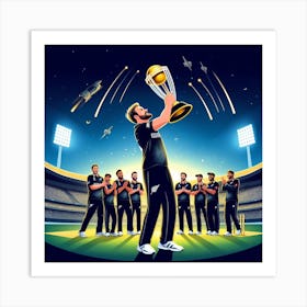 New Zealand Cricket Team 1 Art Print