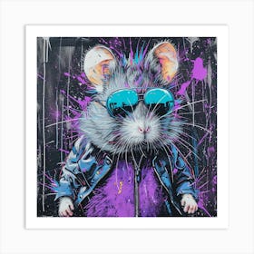 Rat In Sunglasses Art Print