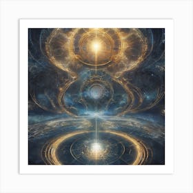 Golden Spheres Art Print