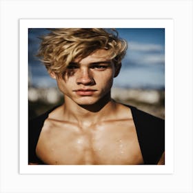 Young Man With Blonde Hair Art Print