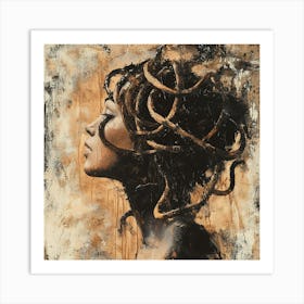 Woman With Snakes In Her Hair Art Print