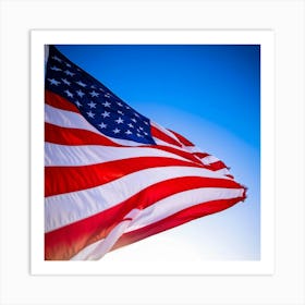 American Flag Ripple Effect In Closeup Stripes And Stars Representing Julys Pride And Nations Loy 2 1 Art Print