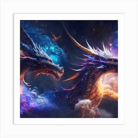 Dragons In The Sky Art Print