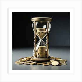 Hourglass With Coins 1 Art Print