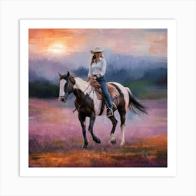 Cowgirl 4 30x30in 9000x9000px 39 Art Print