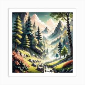 Landscape Painting 135 Art Print