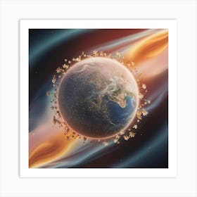 Earth In Space Art Print