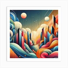 Abstract Cityscape 18 Art Print