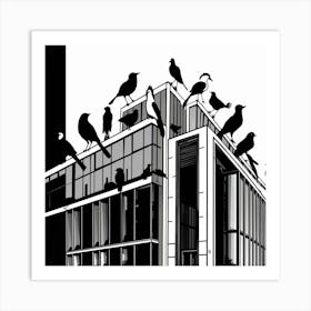 A Stunning Monochrome Illustration Of Various Bird 2odj Mwcrbqzsr7 X41pfg Pzkq3m1tqak7rfj5i6xrhg Art Print