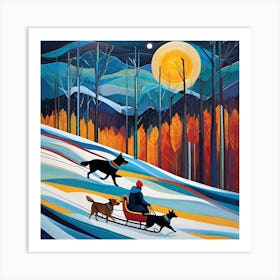 Sled Dogs 1 Art Print