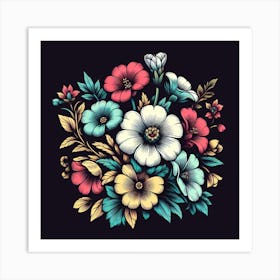 Flower Painting Art Print