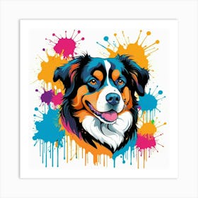 Graffiti Burmese Mountain Dog 2 Art Print