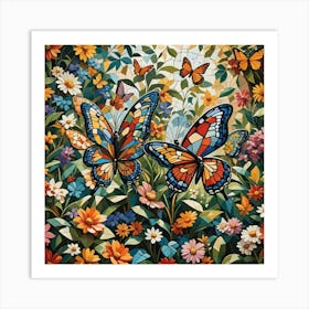 Butterflies In The Spring Art Print