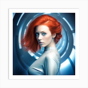 Red Haired Woman Art Print