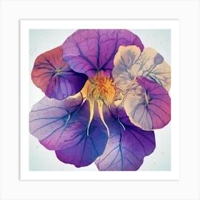 Purple Pansy Flower Art Print