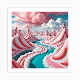 Candy Cane Mountain Art Print