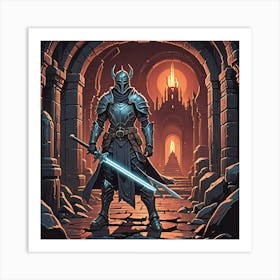 Knight In Armor 2 Art Print