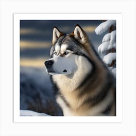 Siberian Husky Art Print