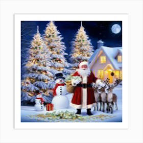 Christmas Santa 2 Art Print