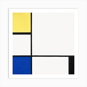 Composition With Yellow, Blue, Black, Cubism Art, Piet Mondrian Art Print