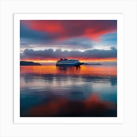 Sunset Cruise Ship 39 Art Print