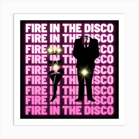 Fire In The Disco Pink Art Print