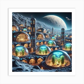 A Sci Fi Depiction Of An Underground Cityscape On Art Print