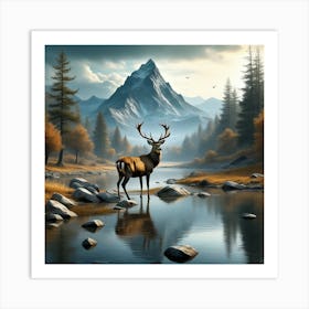 Deer In The Forest Art Print