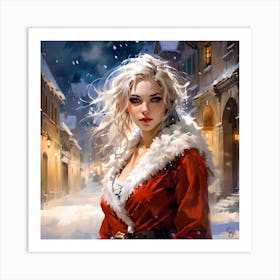 Mrs Santa Claus Art Print