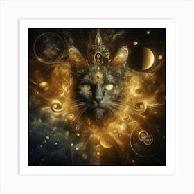 Cat In Space Art Print