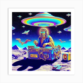 Alien Dj 2 Art Print