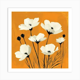 White Poppies 1 Art Print