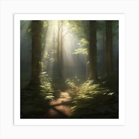 Path In The Woods art print Art Print